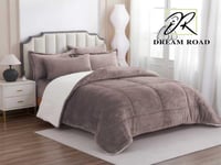 مفرش أصايل شتوي مخمل فرو مفرد ونص-4قطع