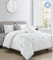 مفرش صيفي مطرز مزدوج 8 قطع