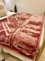 بطانية الخضيري مزدوج لون زهري6كيلو