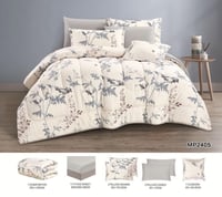 مفرش مزدوج صيفي مشجر 7قطع