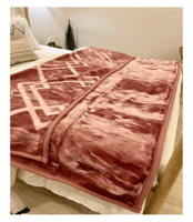 بطانية الخضيري مفرد ونص لون زهري 4كيلو