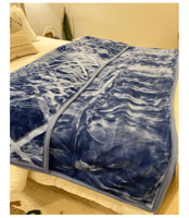 بطانية الخضيري مفرد ونص لون سماوي 4كيلو