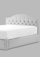 طقر شرشف مفرد ونص لون ابيض مغاط -2قطع