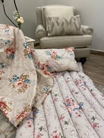 بكج الضيوف صيفي لون ورود حمرا-4قطع قطن