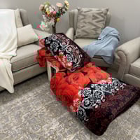 بكج الضيوف الشتوي لون عنابي مشجر