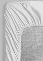 طقر شرشف مفرد ونص لون ابيض مغاط -2قطع