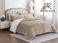 مفرش أصايل شتوي مخمل فرو مفرد ونص-4قطع