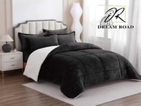 مفرش أصايل شتوي مخمل فرو مفرد ونص-4قطع