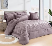 مفرش مفرد ونص شتوي مخمل فرو 5 قطع