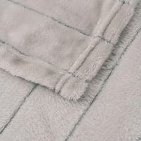 بطانية رود مخمل مزدوج-لون رمادي