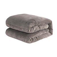 مفرش شتوي مفرد ونص مخمل 4 قطع - سوفت- رصاصي