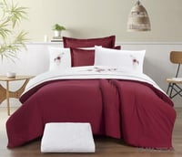 مفرش مزدوج صيفي مطرز 7قطع