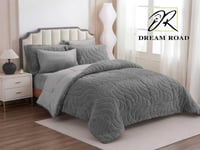 مفرش دفء شتوي مخمل مزدوج-6قطع