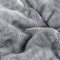 مفرش مارشميلو أطفال شتوي لون رصاصي- 3 قطع