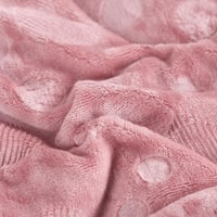 مفرش مارشميلو أطفال شتوي لون وردي- 3 قطع