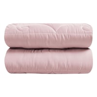 مفرش أيلينا صيفي مفرد ونص - وردي (٤ قطع)