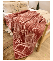 بطانية الخضيري مزدوج لون زهري6كيلو