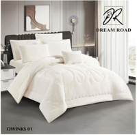 مفرش شتوي مزدوج مخمل فرو 7قطع - أونيكس