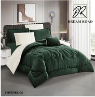 مفرش شتوي مزدوج مخمل فرو 7قطع - أونيكس