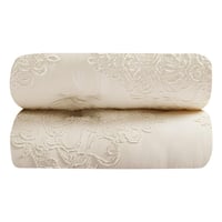 مفرش مطرز صيفي مفرد ونص (٤ قطع)