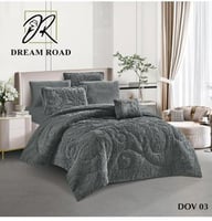 مفرش دوڤ مزدوج شتوي مخمل فرو7 قطع