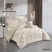 مفرش أيلينا صيفي مزودوج - بيچ (٨ قطع)