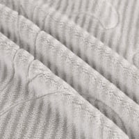 مفرش شتوي مفرد ونص مخمل4 قطع - سوفت- رمادي