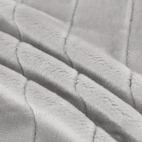 مفرش شتوي مزدوج مخمل 6 قطع - ريلاكس-لون رمادي