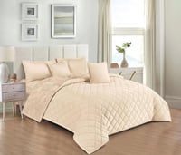 مفرش مضغوط مخمل فرو مفرد ونص 4 قطع