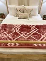 بطانية الخضيري مزدوج لون زهري6كيلو