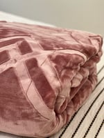 بطانية الخضيري مزدوج لون زهري6كيلو