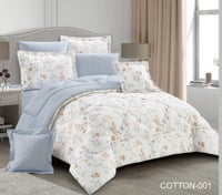 مفرش قطن مفرد ونص 4 قطع