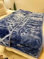 بطانية الخضيري مفرد ونص لون سماوي 3كيلو