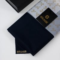 قماش ثوب شتوي كحلي مقلم الذهب G-236