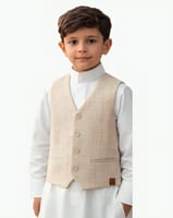 سديري أطفال كلاسيكي فاخر - لون بيج فاتح (نسيج بارز...