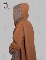 فروة نسائية إيطالية كاروهات لون جملي