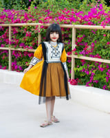 فستان يوم التأسيس أطفال كركمي