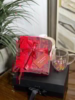 طقم شال كشميري صوف وكوب دبل