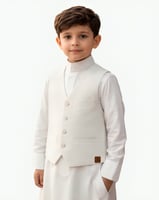 سديري أطفال كلاسيكي كريمي | إطلالة ملكية للمناسبات