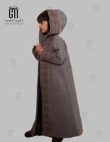 فروة أطفال إيطالية كاروهات لون رمادي