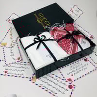 تنسيق هدية جوتشي شماغ وقماش