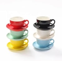 كوب سيراميك لاتيه مع صحن 220 مل | CERAMIC Latte