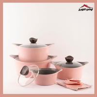 طقم قدور 8 قطع جرانيت كوري ماركة نيوفلام وردي
