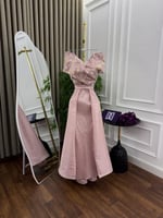 فستان سهره شانطون كلفه تطريز المقاسات بالرقم 1-2-3...