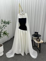 فستان سهره الخامة: كريب استرتش مع ميكادو دبل كلوش...