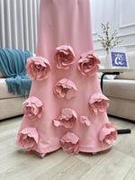 فستان سهره خامه باربي بكمية قماش و ورد جذابة فاق ا...