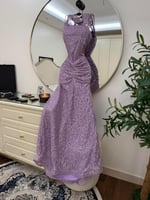 فستان سهره الخامه / دانتيل سهره بتطريز خرز على ترت...