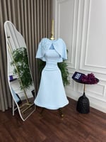 فستان انيق باربي تطريز يدوي المقاسات بالرقم 1-2-3-...