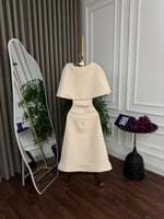 فستان انيق باربي تطريز يدوي المقاسات بالرقم 1-2-3-...