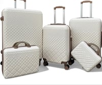 *طقم شنط سفر فخم – 5 قطع – تصميم ألماسي – كفرات دب...